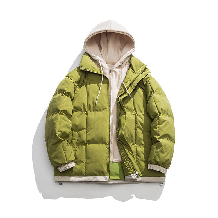 Teenagers Cotton-padded Jacket High School Students Fake Two-piece Down Cotton-padded Jacket