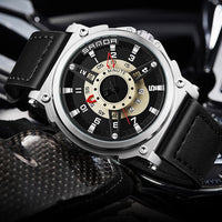 Sanda New Hollow Cool Creative Large Dial Belt Men's Quartz Watch