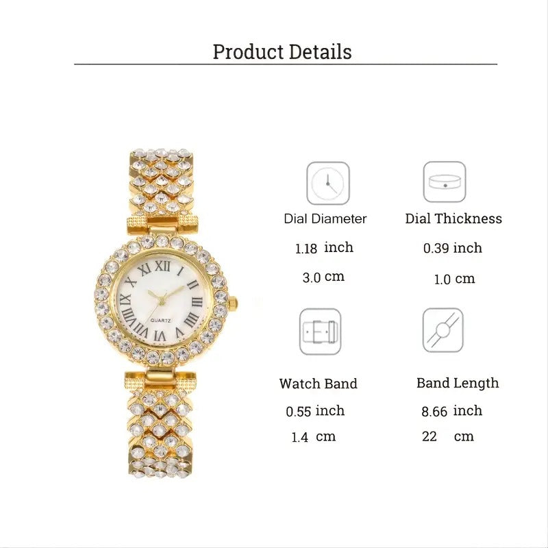 Women's Fashion Watch Gift Full Diamond Versatile High-grade Quartz Watch