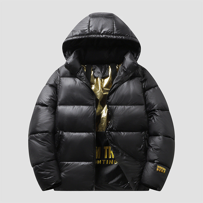 Men's Fashion Simple Cotton-padded Jacket Graphene Plus Size Coat Top