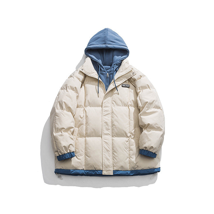 Teenagers Cotton-padded Jacket High School Students Fake Two-piece Down Cotton-padded Jacket