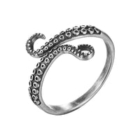 Antique Finish Fashion Personality And Creativity Octopus Touch Cell Phone Finger Ring