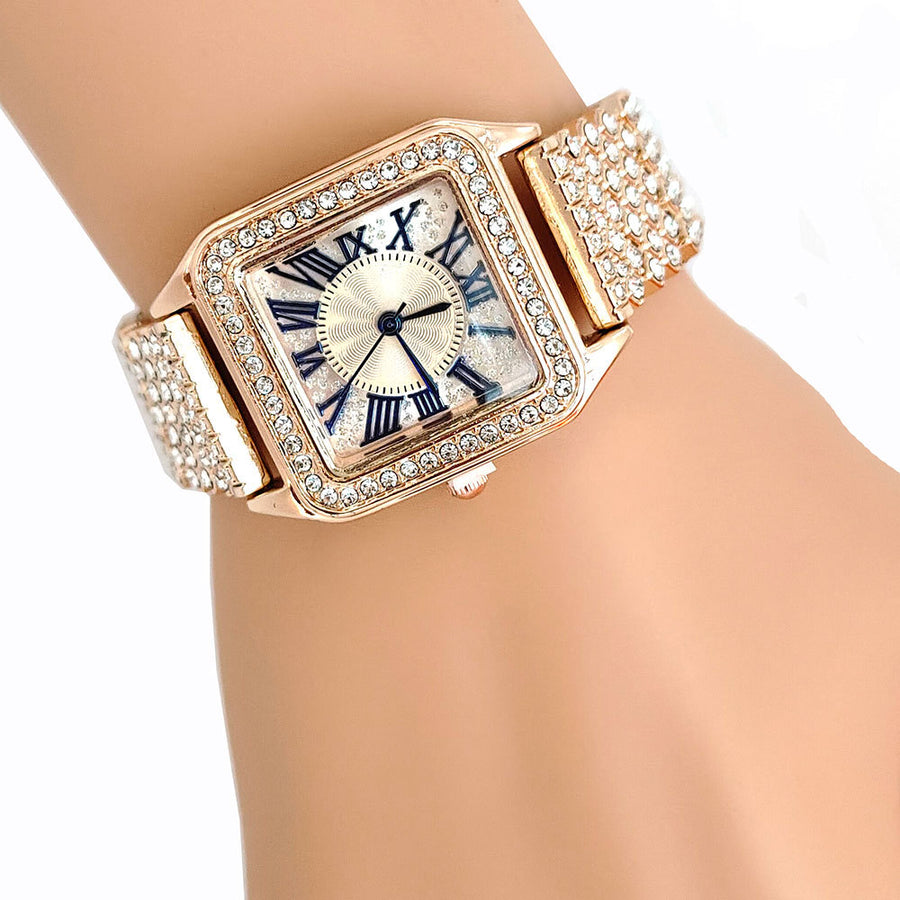 Bracelet Set Square Full Sky Star Full Diamond Women's Watch