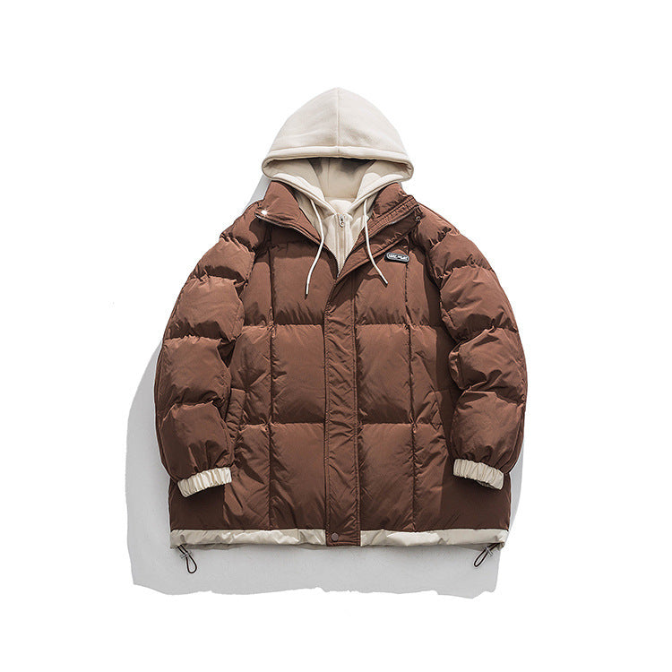 Teenagers Cotton-padded Jacket High School Students Fake Two-piece Down Cotton-padded Jacket