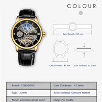 Casual Hollow Moon Automatic Mechanical Watch